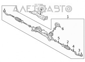Рейка рулевая Nissan Rogue 21-26 электро, без тяг