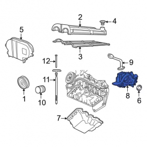 Масляный насос ДВС Ford Escape 13-19 2.5
