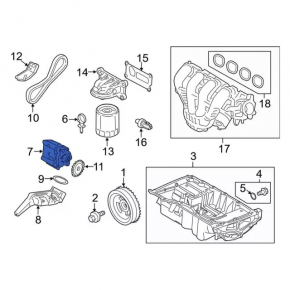 Масляный насос ДВС Ford Escape 13-19 2.5