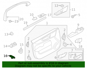 Кнопки памяти сиденья переднего правого Volvo XC60 18-26 черное