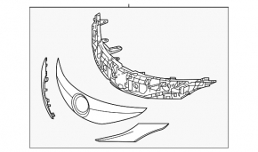 Решетка радиатора grill в сборе Toyota Sienna 21-26 LE, XLE