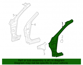 Стойка кузова передняя левая Lexus ES300h ES350 13-18