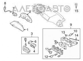 Кнопка управления подстветкой Subaru Forester 08-11 SH