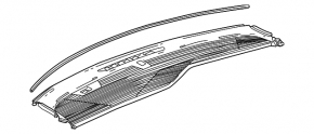 Накладка передней панели верхняя Chevrolet Equinox EV 24-26 черная