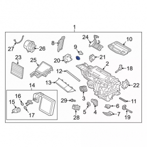 Печка в сборе Ford Fiesta 11-19 однозонная