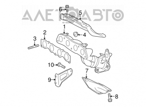 Коллектор выпускной Lexus CT200h 11-17с защитой, ржавый