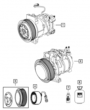 Компрессор кондиционера Dodge Caliber 09-12