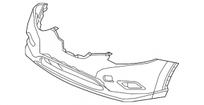 Бампер передній голий Nissan Rogue 14-16
