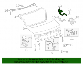 Петля крышки багажника левая Lexus ES300h ES350 13-18