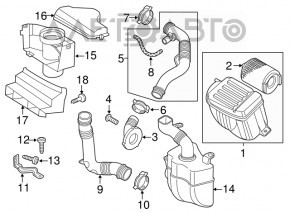 Мусоросборник VW Jetta 11-15 USA 2.0