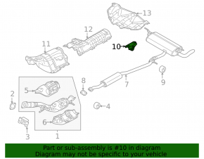 Крепление приемной трубы с катализатором Nissan Rogue 22-26 1.5T