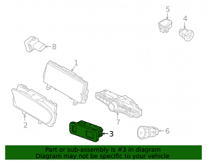 Кнопка открытия двери багажника салонная Volvo XC90 16-22 серая