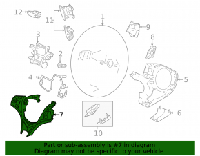 Кнопки управления на руле Acura MDX 14-16