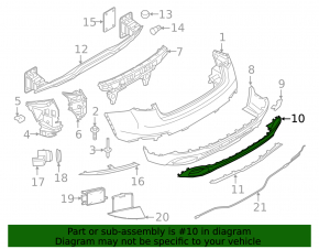 Губа заднього бампера BMW X6 F16 15-18