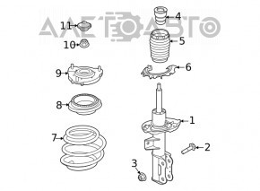 Пружина передняя левая Kia K5 21-24 FWD