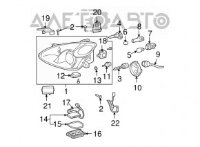 Мотор AFS левый Lexus RX300 RX330 RX350 RX400h 04-09