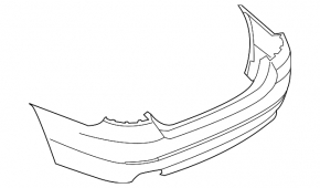 Бампер задній голий BMW 5 F10 14-16 під парктроніки, Base