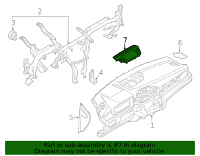 Накладка передньої центральної панелі під динамік BMW X1 F48 16-22 чорна