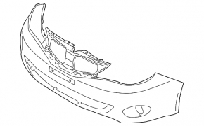Бампер передній голий Subaru Impreza WRX GH 08-11 із губою