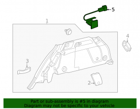 Прикуриватель обшивки арки правой Mercedes W167 GLE 350 450 20-26