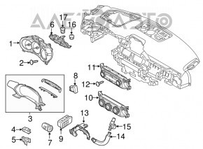 Блок кнопок передней панели Mazda CX-5 17-19 тип 2