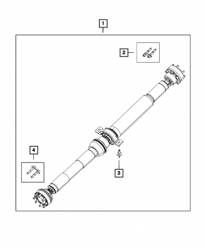 Карданный вал кардан Jeep Grand Cherokee WK2 14-22 задний 3.6 AWD