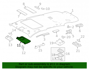 Козирок правий Toyota Rav4 16-18 сірий, без гачка, під хімчистку