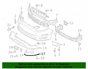 Губа переднего бампера левая Ford C-max MK2 13-18 usa