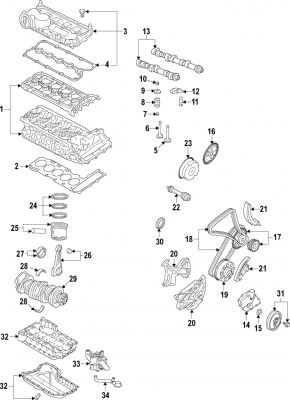 Насос масляный VW Passat b7 12-15 USA 2.5