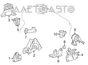 Подушка двигателя задняя Toyota Rav4 13-18 2.5 AWD