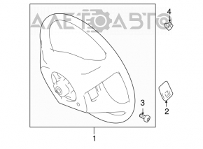 Руль голый Toyota Sienna 04-10 резина бежевый