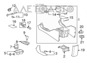 Консоль центральная подлокотник Toyota Rav4 06-08 черн кожа
