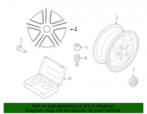 Диск колесный R17 5*112 VW Passat b7 12-15 USA