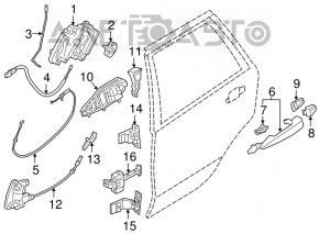 Механизм ручки двери передней правой BMW X2 F39 18-23