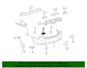 Крепление заднего бампера левое под фонарем Lexus GS300 GS350 GS430 GS450h 06-11