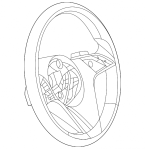 Руль голый Mercedes W167 GLE 24-25 черный, подогрев