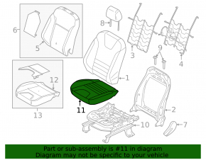 Водительское сидение Ford Escape MK3 13-14 без airbag, механич, ткань беж