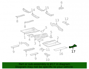 Защита днища короткая правая Lexus GS300 GS350 GS430 GS450h 06-11