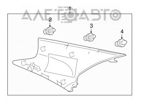 Накладка задней стойки левая Toyota Camry v55 15-17 usa бежевая, царапины