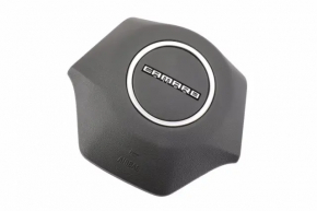 Подушка безопасности airbag в руль водительская Chevrolet Camaro 16-23 черная, стрельнувшая, приплавленые фишки
