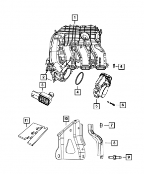 Коллектор впускной Chrysler 300 11-23 3.6
