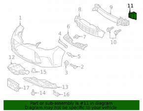 Кронштейн переднього бампера підсилювача Lexus ES300h ES350 16-18