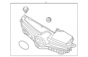Решетка радиатора grill Hyundai Elantra UD 14-16