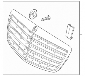 Решетка радиатора grill Mercedes W221 07-09
