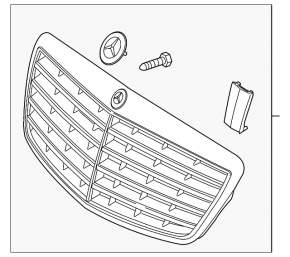 Решетка радиатора grill Mercedes W221 07-09