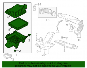 Корпус воздушного фильтра Chevrolet Impala 14-19 2.5