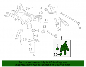 Цапфа задняя левая Subaru Forester 14-18 SJ