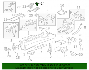 Кнопка P Parking Honda Civic X FC 16-21 черн, 8 пинов