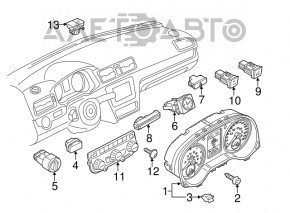 Часы VW Passat b8 16-19 USA тип-1 скол