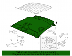 Обшивка потолка VW Beetle 12-13 черная без люка